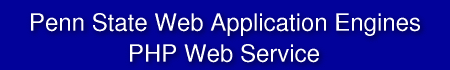Penn State Application Services - PHP Web service text graphic